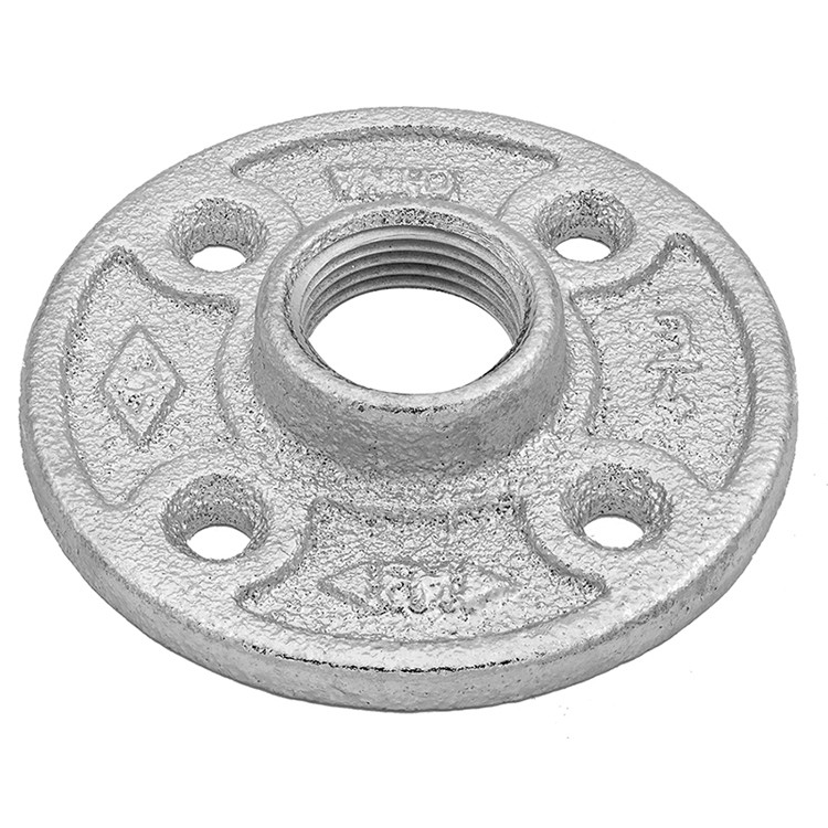 1-1/4" Galvanized Iron Female NPT Floor Flange   G0819GFF-125