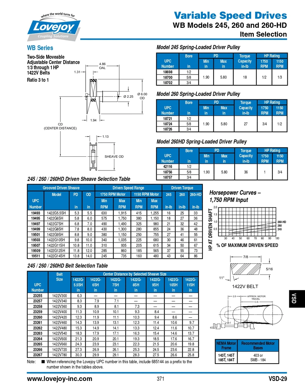 7" 1422V Type 1 Companion Sheave   1422G7SH-SHEAVE