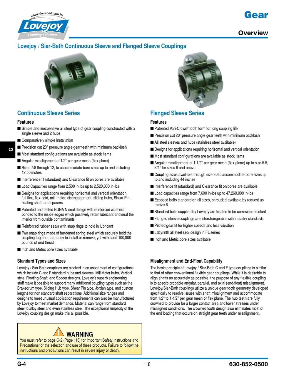 2-3/8" Shaft Lovejoy® Series F-3 Flex Flanged Gear Coupling Half   F-3-HUB-2-3/8-5/8X5/16KW