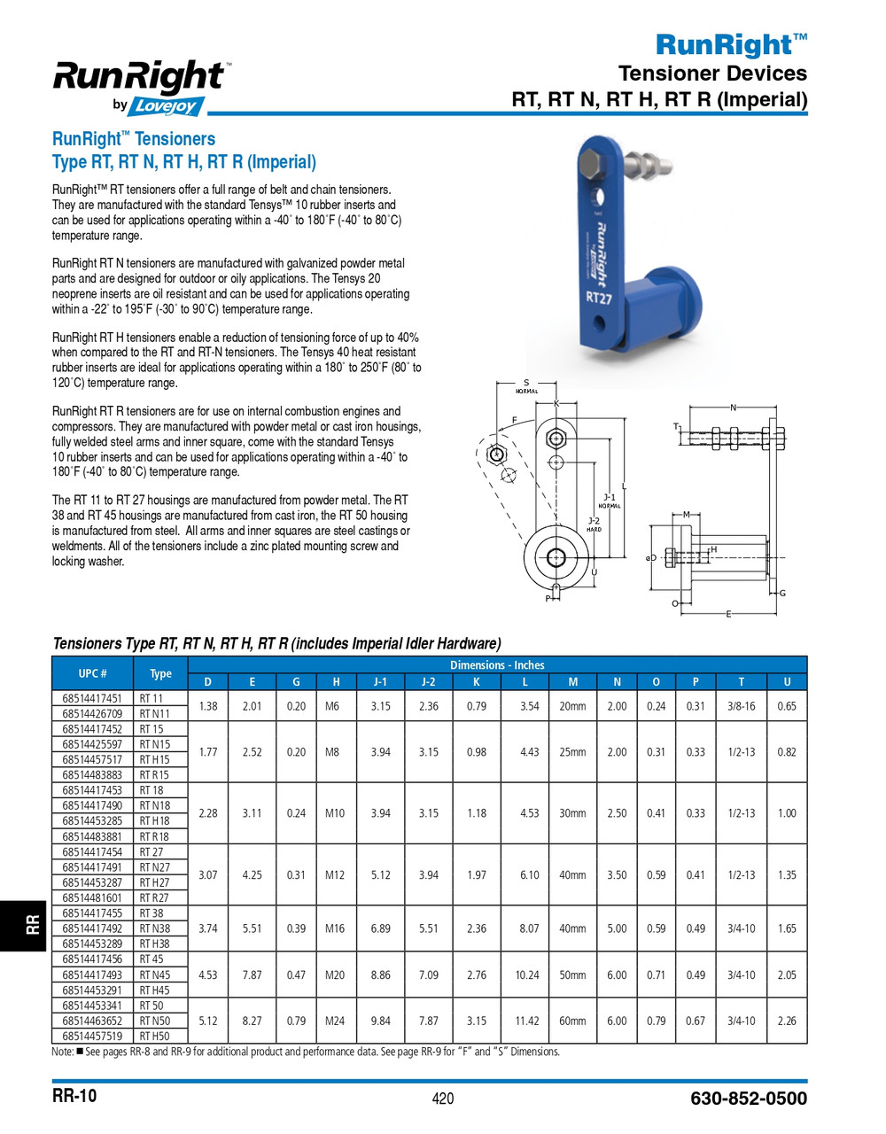 Runright® Galvanized Tensioner w/ Imperial Hardware   RT-N-45-TENSNR IN GALV