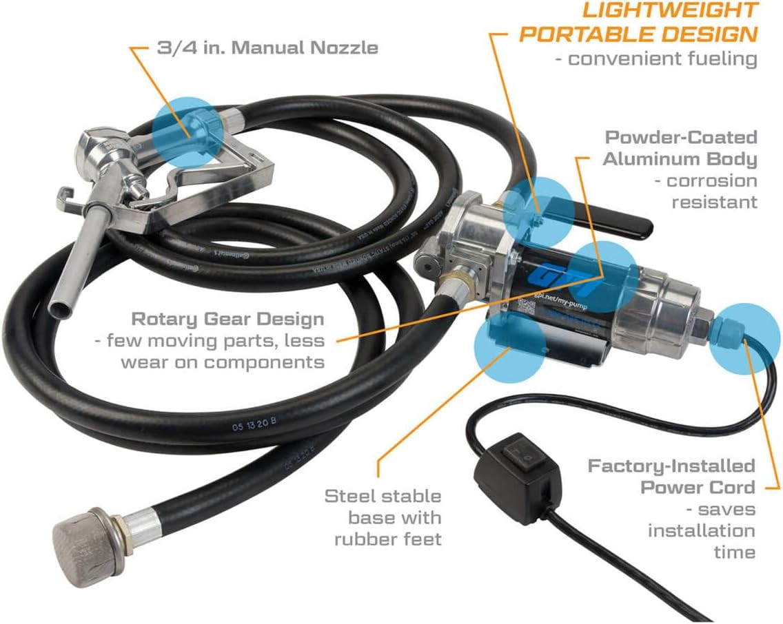 8 GPM 12V G8P® Portable Fuel Transfer Pump   147000-01