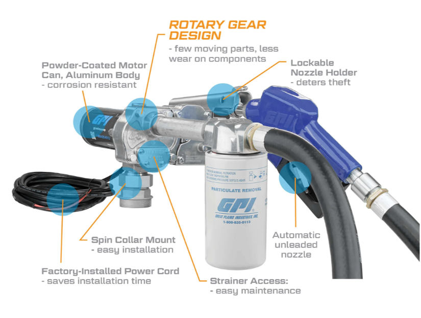 18 GPM 12V M-180® Series Fuel Transfer Pump   110612-02