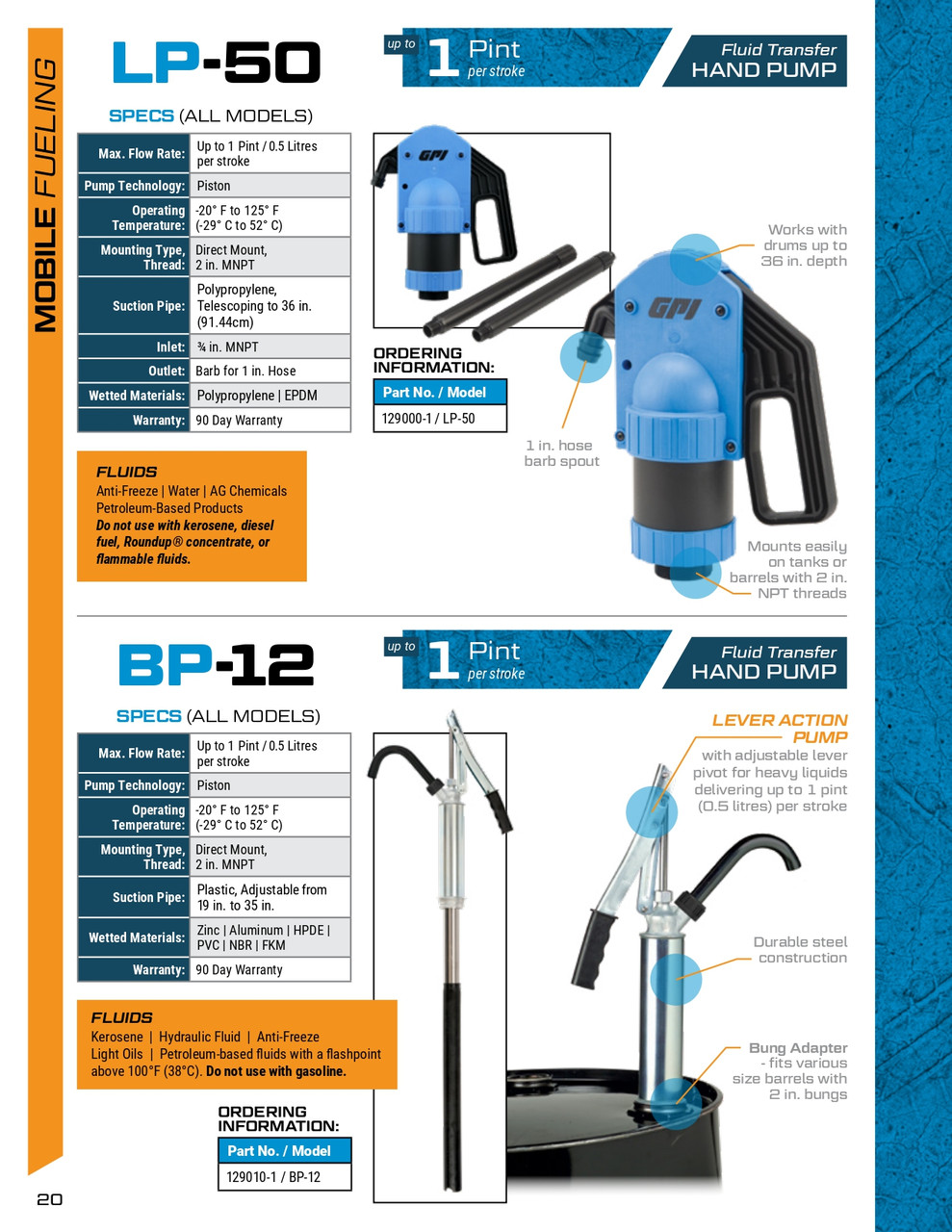 Lever Action Fluid Transfer Hand Pump   129010-1