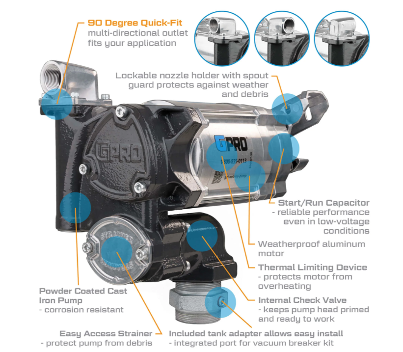 20 GPM 115V V20® Series Fuel Transfer Pump   171000-01