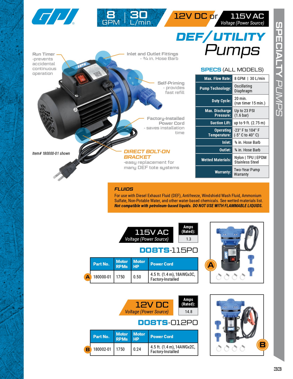 DEF Utility Transfer Pump   180002-01