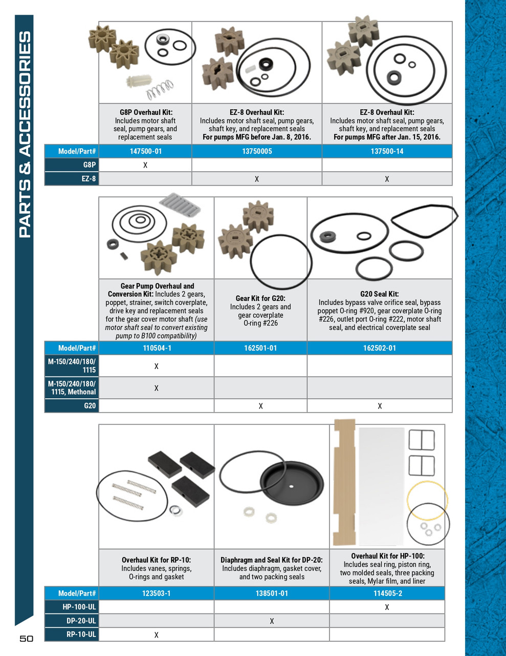 EZ-8 Fuel Transfer Pump Rebuild Kit   137500-14