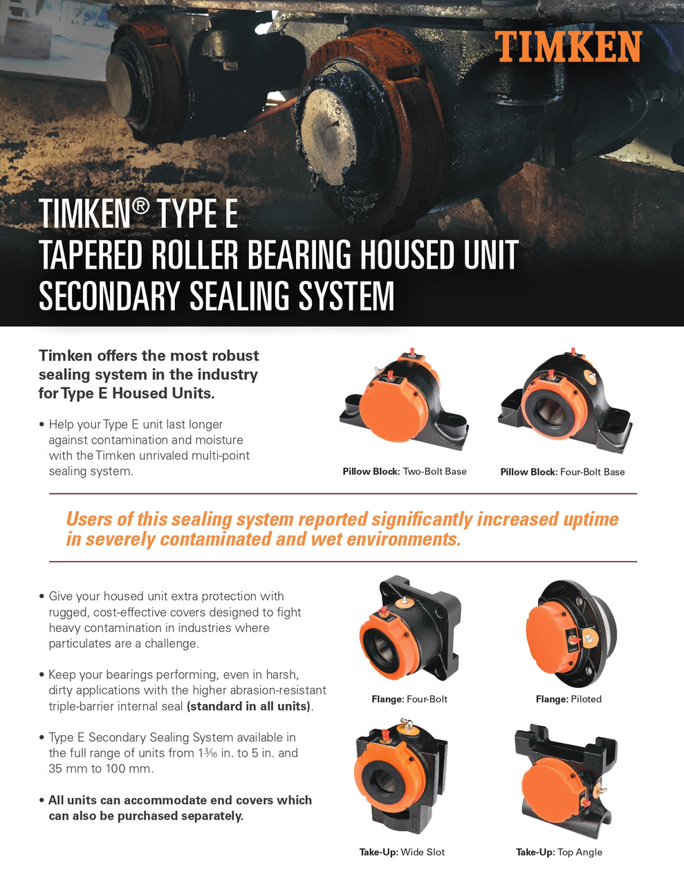 35mm Type-E Bearing Open End Cover Seal  EUDR-35MM