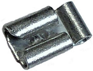 100 Pc. 22-18 AWG .250" Non-Insulated Flag Female Spade Connector  2375-CS