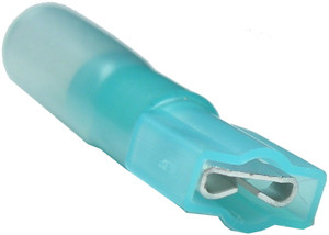 100 Pc. 16-14 AWG .250" Polyolefin Fully Insulated Heat Shrink Female Spade Connector  5965-C