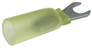 100 Pc. 12-10 AWG #10 Polyolefin Insulated "Solder-Shrink" Fork Connector  6925-36