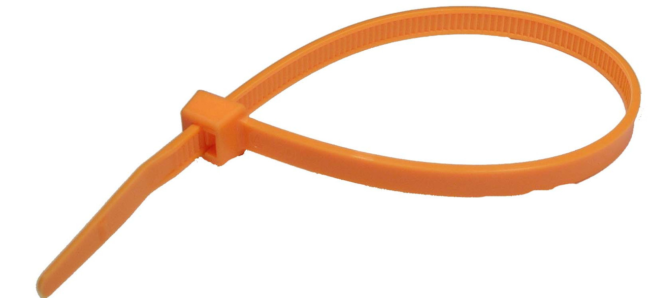 25 Pc. 7.5" 50 lb. Neon Orange Standard  Cable Tie  7066N4-PK