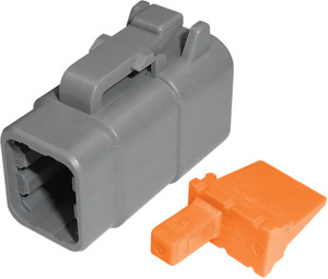 10 Pc. 24-16 AWG 6-Way Deutsch "DTM" Receptacle & Wedgelock  7936-34