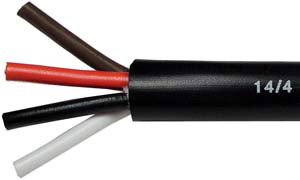 14/4 AWG @ 250' Black PVC Jacketed Multi-Conductor Trailer Cable  8152-RL