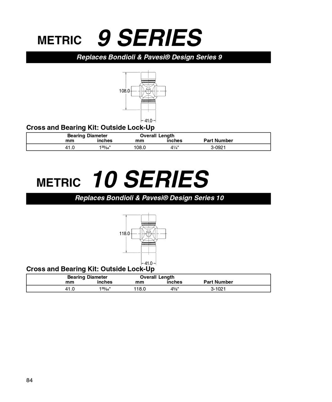 Bondioli® 9 Series U-Joint  3-0921