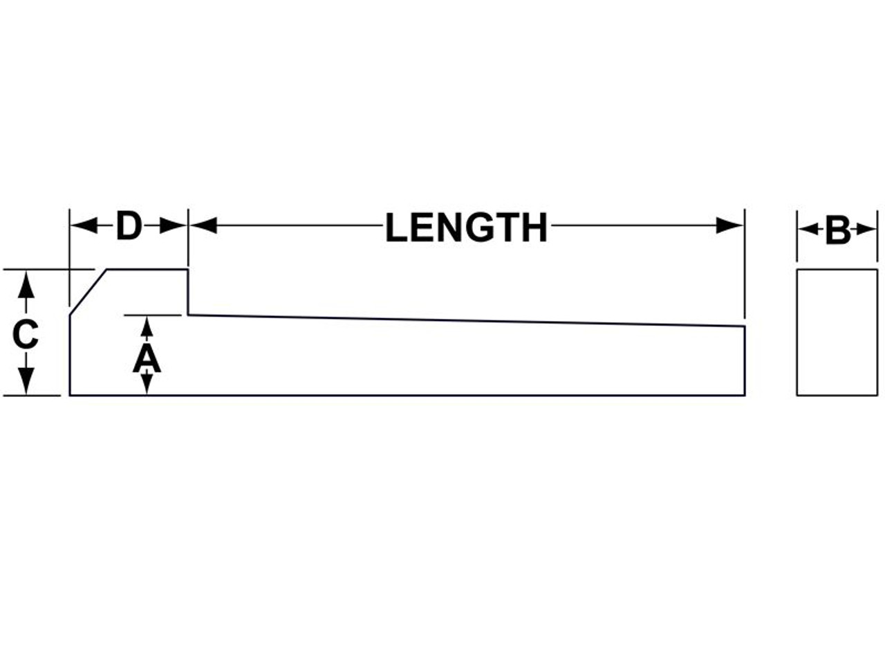 Gib Head Key 5/8 x 4"  GK-0.625-4