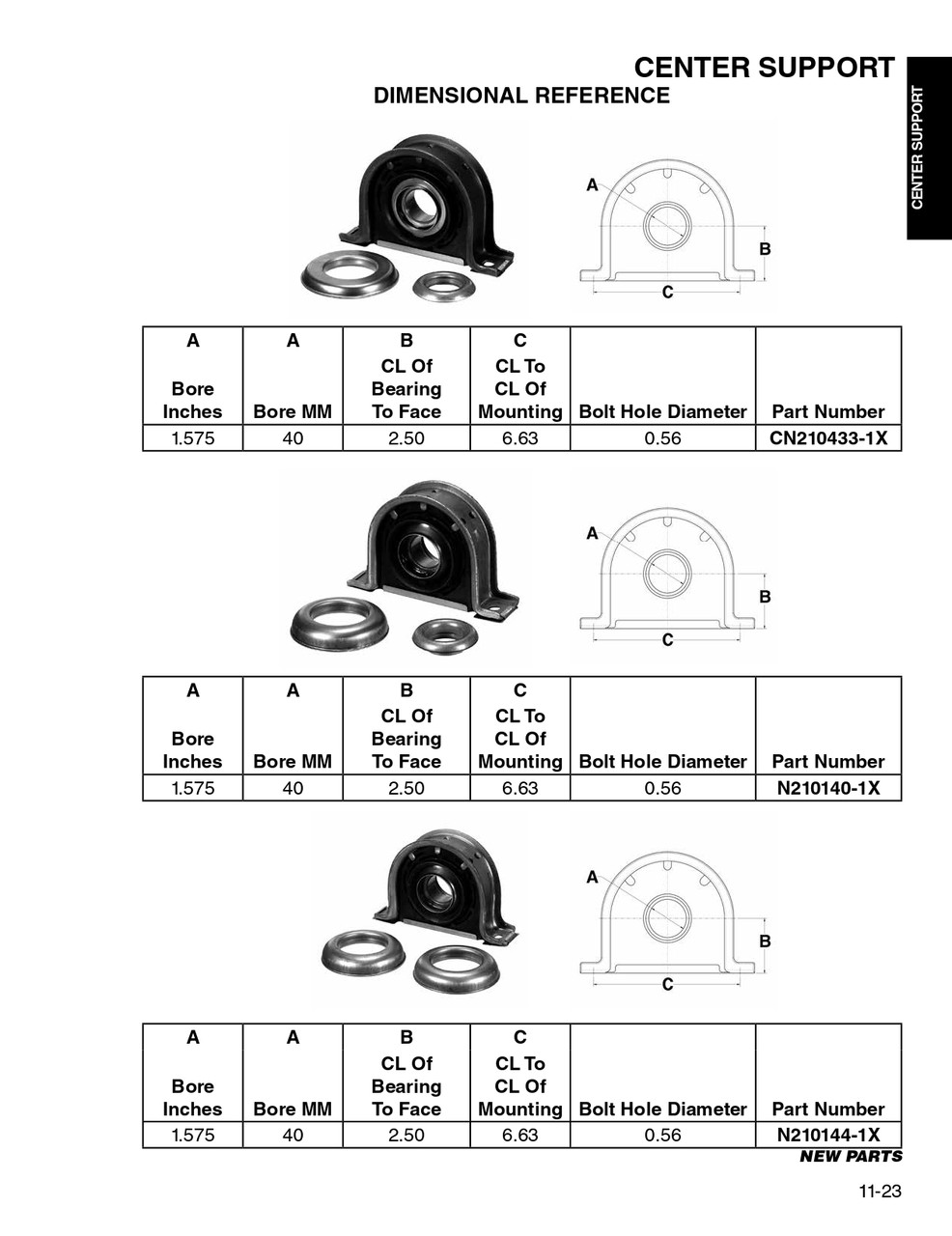 40mm Drive Line Center Support Bearing  N210140-1X