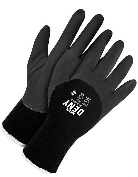 Winter Deny® Nitrile Coated Terry Lined Nylon Knit Glove Black  99-9-265