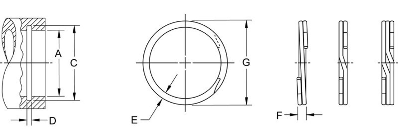 Internal Heavy Duty Spiral Retaining Ring  RRN-0100