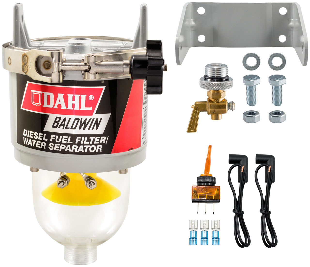 Diesel Fuel Filter/Water Separator with In-Filter Heater & Toggle Switch  100-H