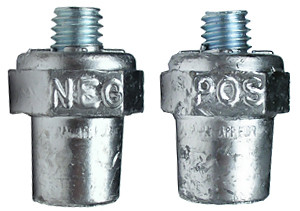 1 Pr. Lead Positive & Negative Male Threaded Side Post Adapters  879-BP
