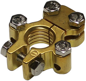 1/0-3/0 AWG Brass H/D Negative Battery Terminal w/Accessory Capability  893N-11