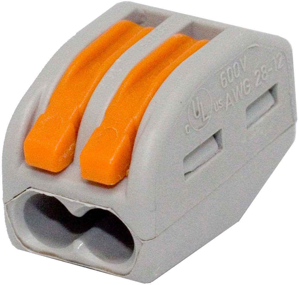 10 Pc. 28-12 AWG @ 20A Two Conductor Push Wire Connector  1631-14