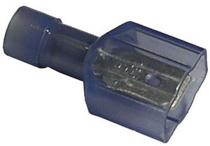 100 Pc. 16-14 AWG .250" Nylon Fully Insulated Double Bump Male Spade Connector  1864-CP