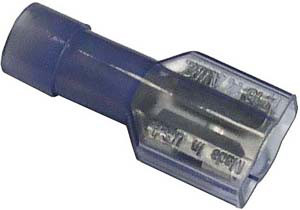 100 Pc. 16-14 AWG .250" Nylon Fully Insulated Double Bump Female Spade Connector  1865-CP