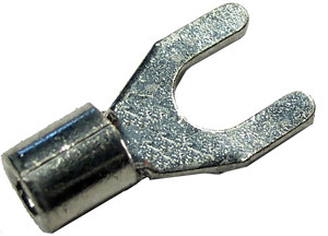 50 Pc. 12-10 AWG #10 Non-Insulated Butted Seam Fork Connector  2525-15