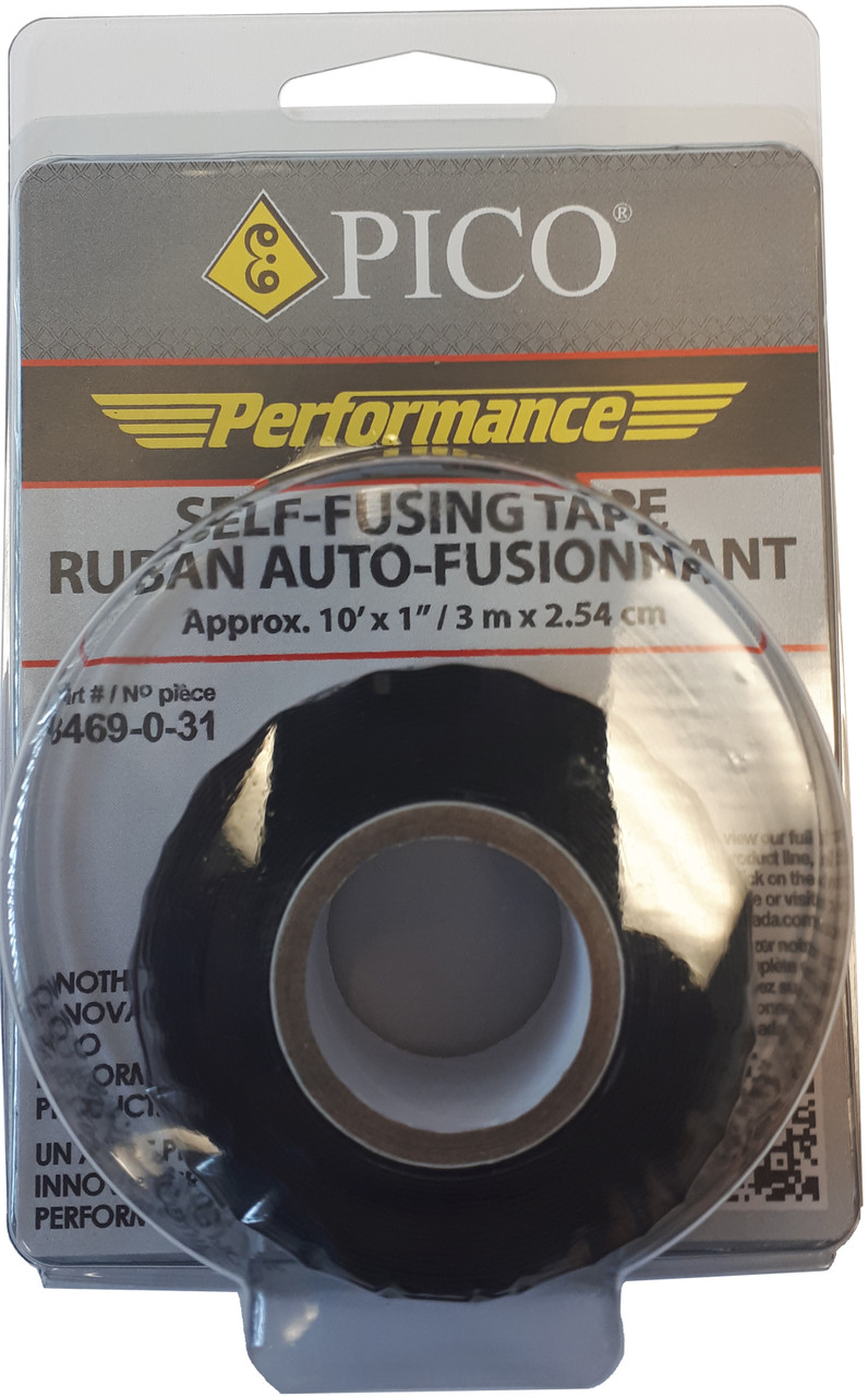 1" x 10' Black Self Fusing Silicone Tape  3469-0-31