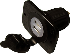 10 Pc. 12-24V Dual USB Socket  3930-34