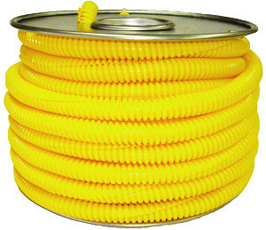 .250" x 10' Yellow Polyethylene Convoluted Split Loom  5140-7-PK