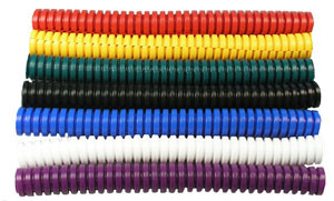 1/4 ~ 3/4" x 10' Red Polyethylene Convoluted Split Loom Assortments  5180-5-91