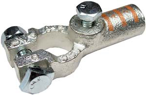 2/0 AWG Copper Positive Straight Barrel Battery Terminal w/Accessory Screw Mount  5249-11