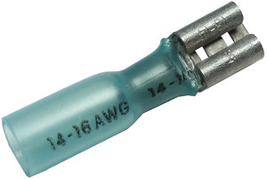 25 Pc. 16-14 AWG .250" Polyolefin Insulated Heat Shrink Female Spade Connector  5955-15