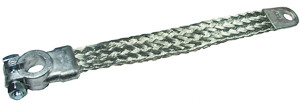 2 AWG @ 9" Clamp ~ Lug Ground Strap  6254-BP