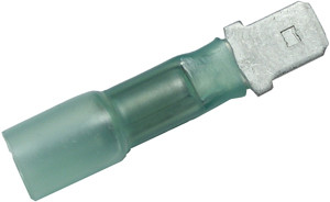 100 Pc. 16-14 AWG .250" Polyolefin Insulated "Solder-Shrink" Male Spade Connector  6856-36