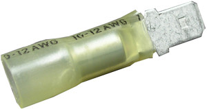 5 Pc. 12-10 AWG .250" Polyolefin Insulated "Solder-Shrink" Male Spade Connector  6956-BP