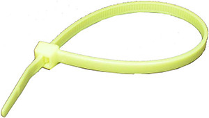 100 Pc. 4" 18 lb. Yellow Standard Cable Tie  7063-7-C