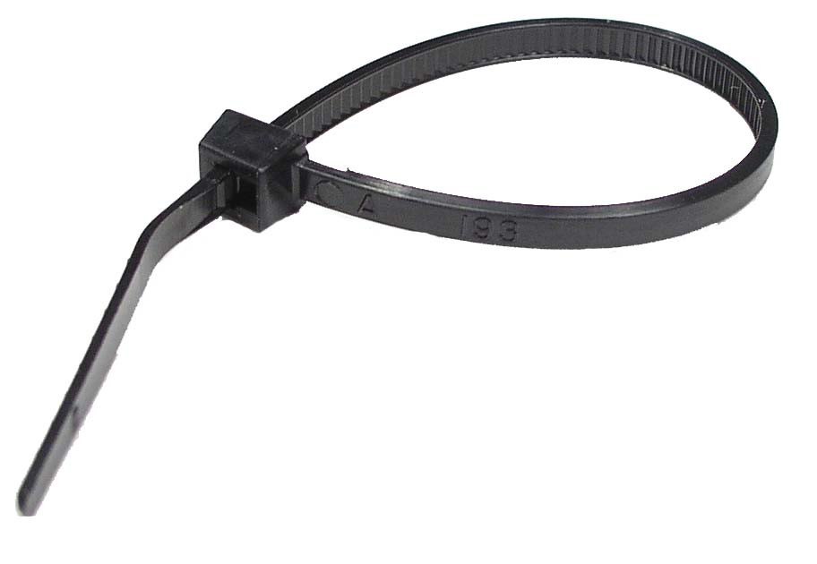 25 Pc. 6" 18 lb. Black Standard Cable Tie  7064-0-34