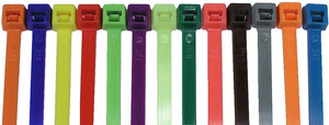 150 Pc. 11" 50lb. Coloured Cable Tie Assortment  7167-91