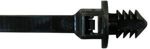 100 Pc. 8" 50 lb. Black Push Mount Cable Tie  7250-36