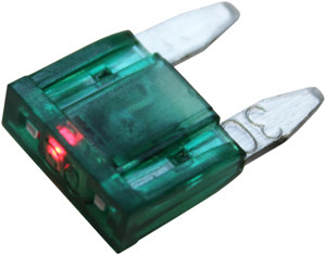 2 Pc. 30A Green Min Blade Fuses w/LED Indicator  9930-12