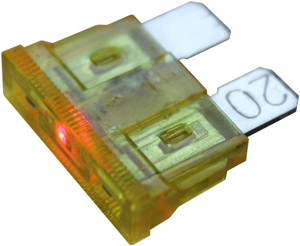 2 Pc. 20A Standard Blade Fuse w/LED  9966-12