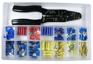 196 Pc. Terminal Assortment Kit w/Crimp Tool  31502-91