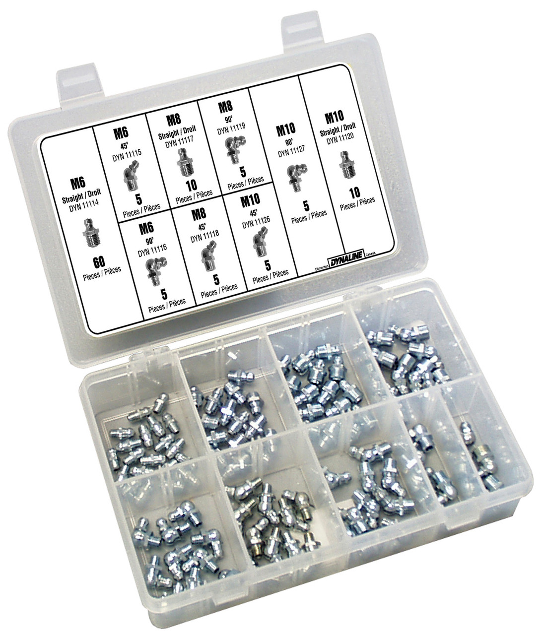 110 Pc. Metric Grease Fitting Assortment  00108