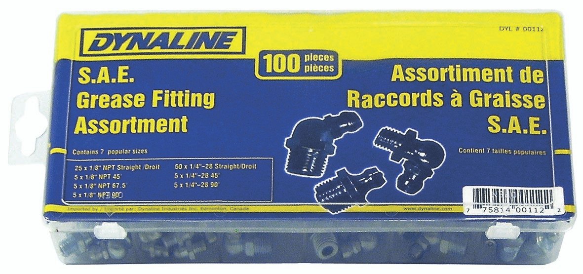 100 Pc. SAE Grease Fitting Assortment  00112