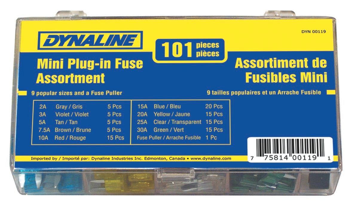 101 Pc. Mini ATO Plug In Fuse Assortment  00119