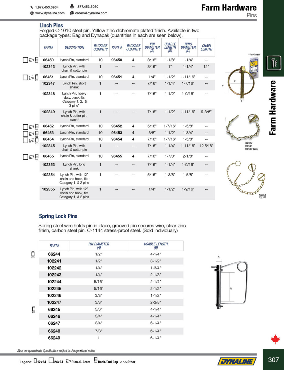 Spring Lock Pin 1/2 x 3-1/2" 102241