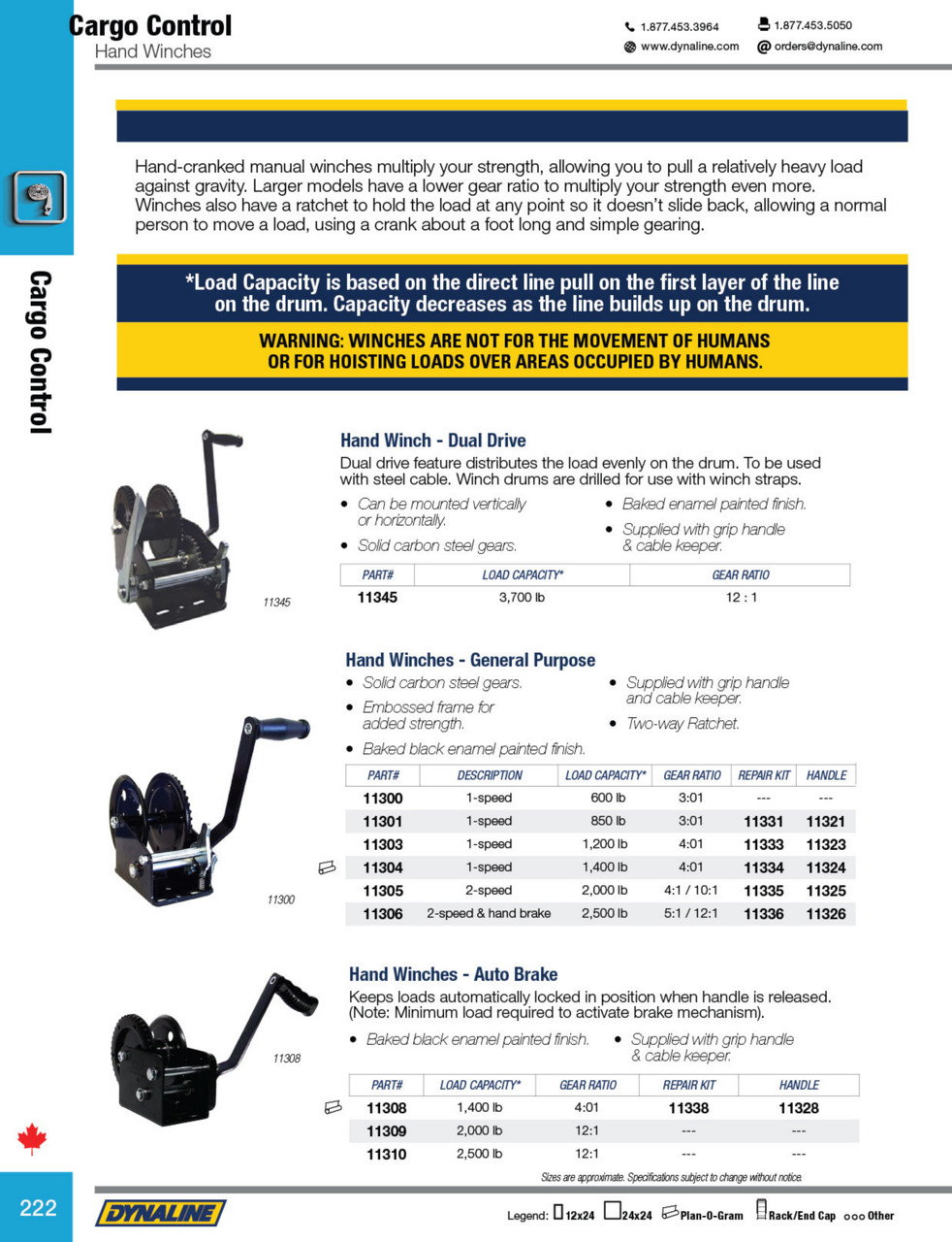 Hand Winch - 2,500 lbs.  11306